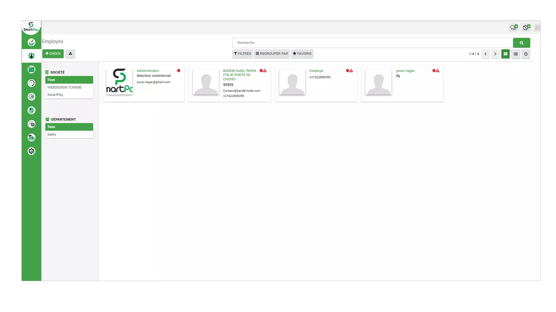 Gestion du personnel aves SmartPay APP - Fluide et sécurisée