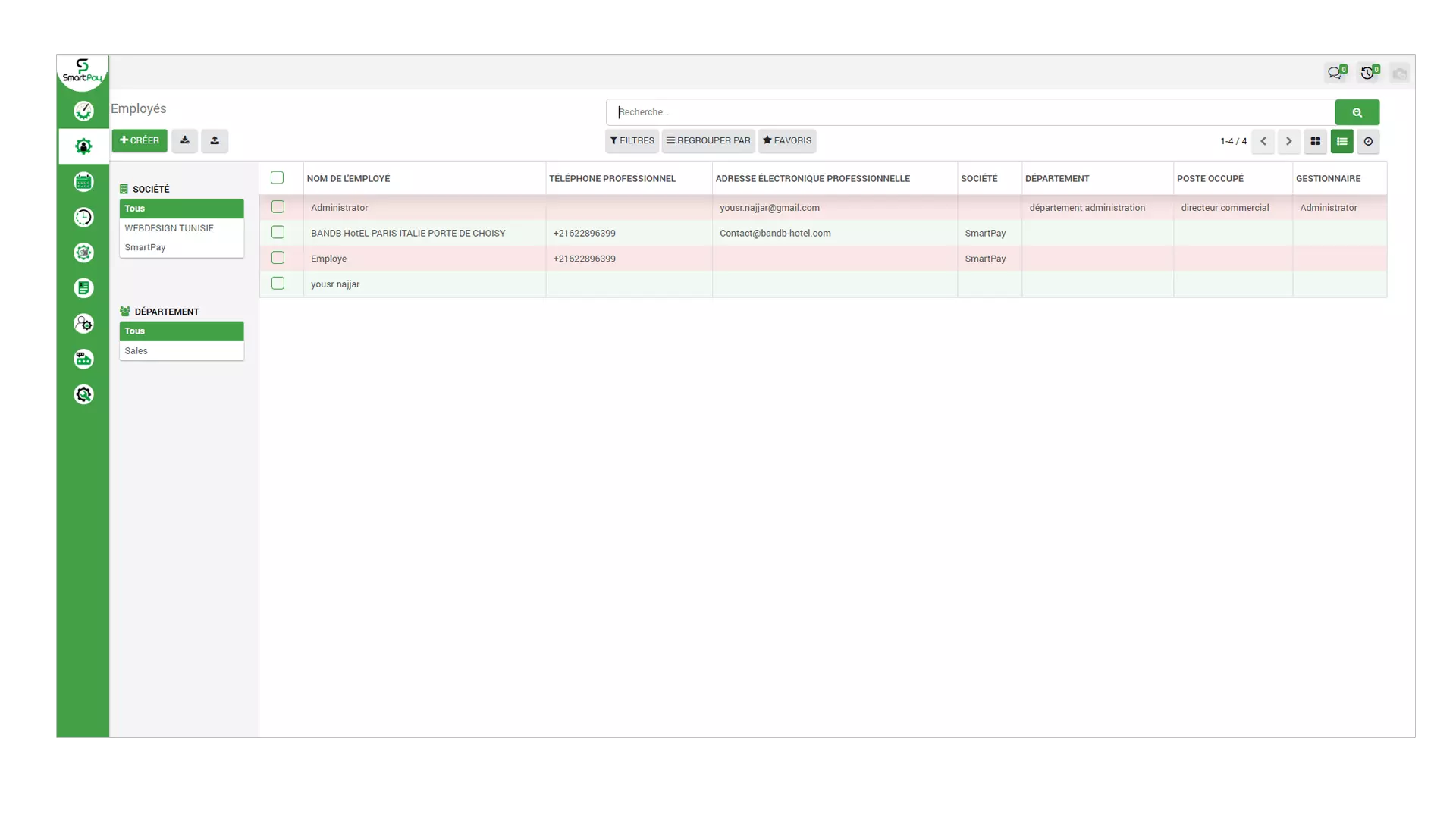 Gestion du personnel aves SmartPay APP - Fluide et sécurisée